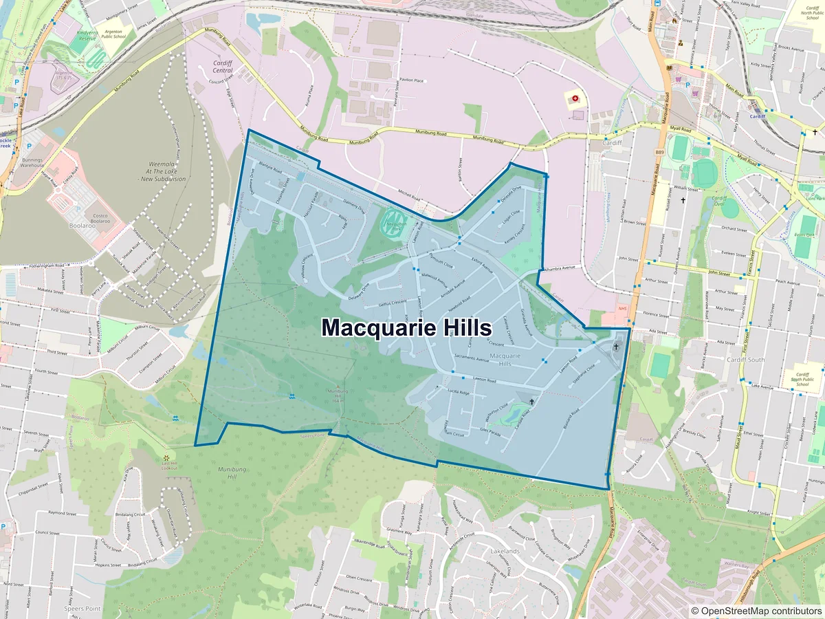 Map of Macquarie Hills, NSW, Australia