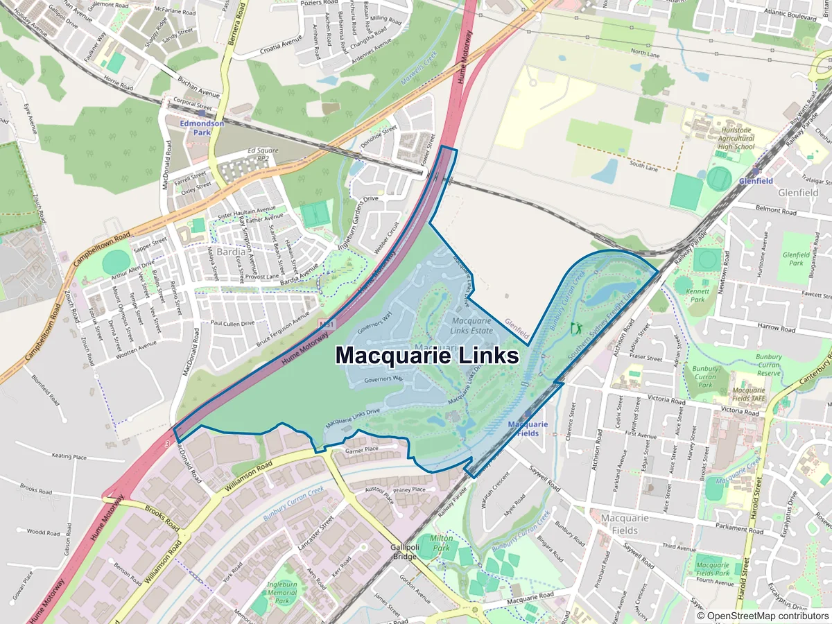 Map of Macquarie Links, NSW, Australia