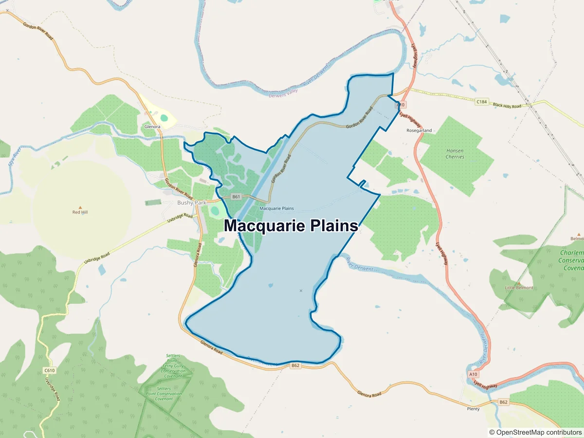 Map of Macquarie Plains, TAS, Australia