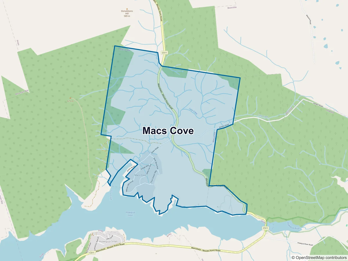 Map of Macs Cove, VIC, Australia