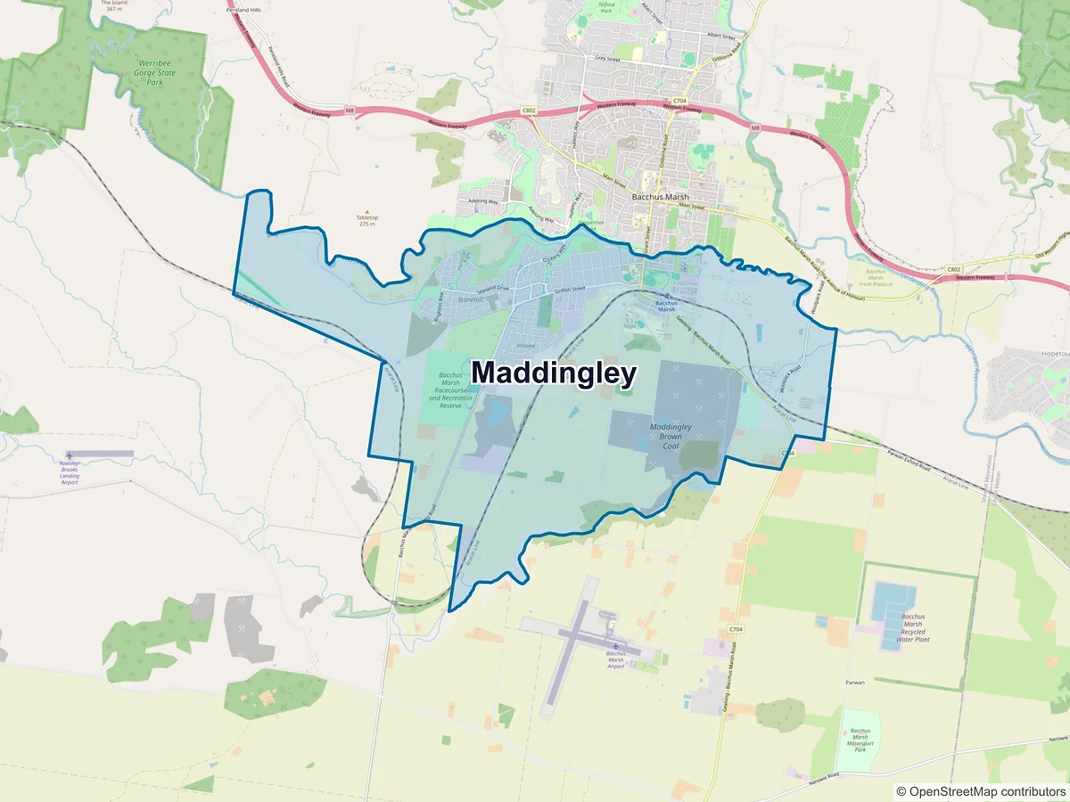 Map of Maddingley, VIC, Australia