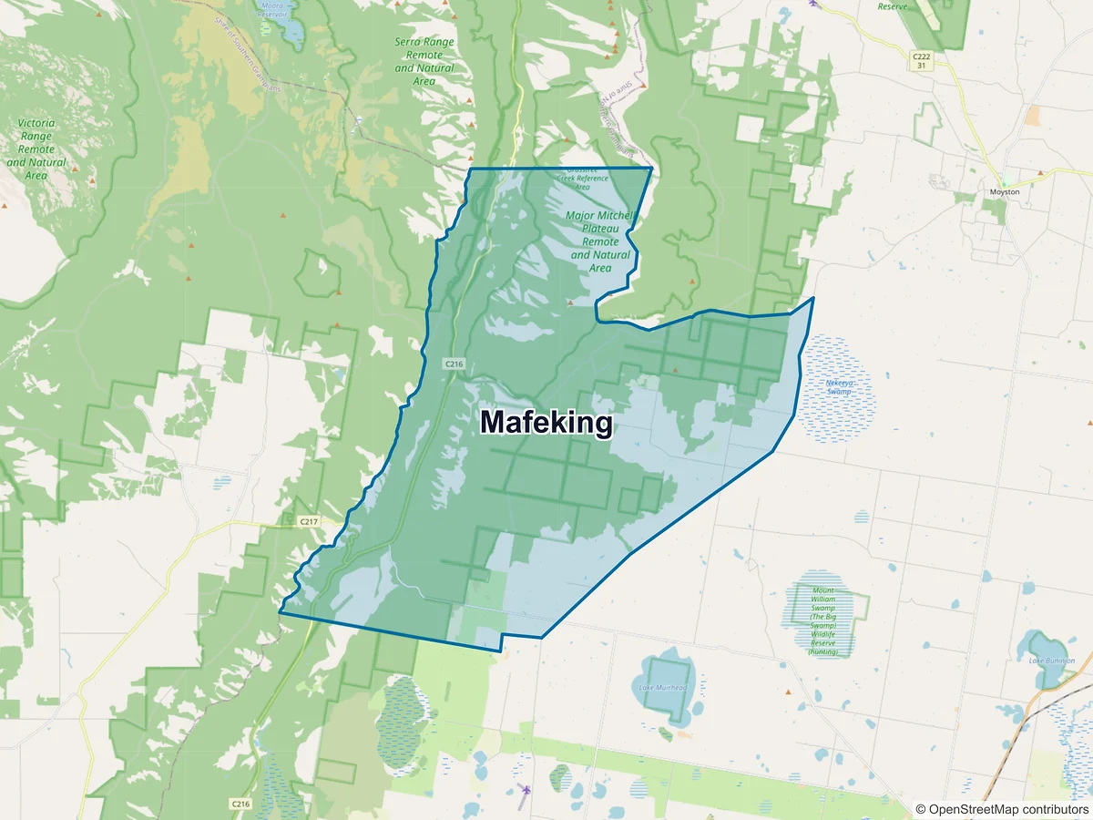 Map of Mafeking, VIC, Australia