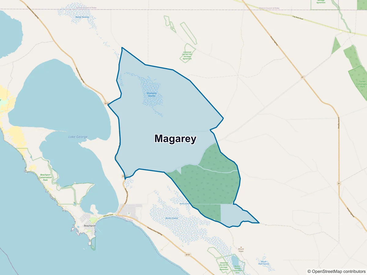 Map of Magarey, SA, Australia
