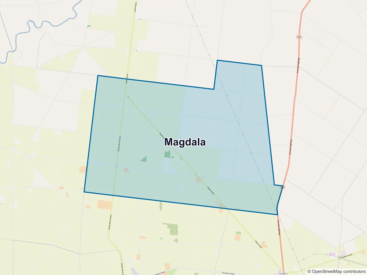 Map of Magdala, SA, Australia