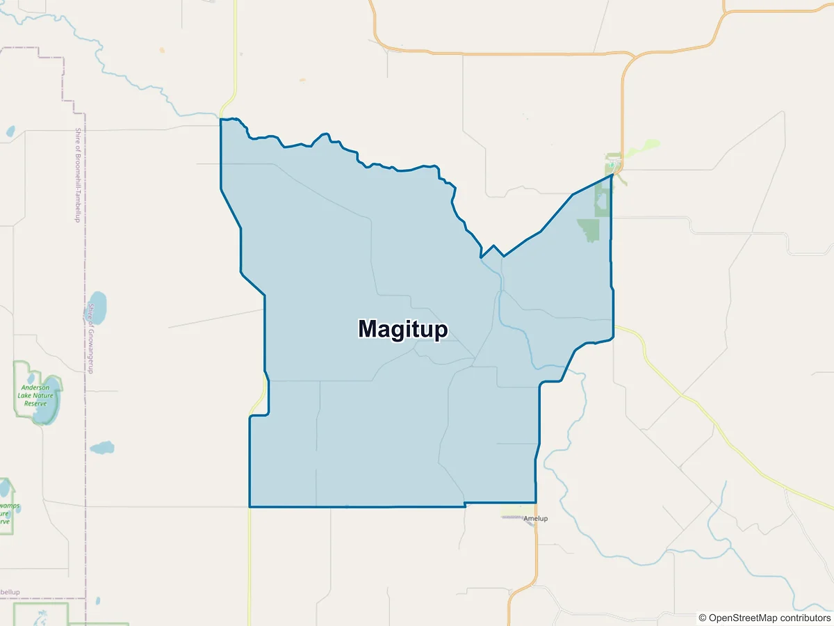 Map of Magitup, WA, Australia