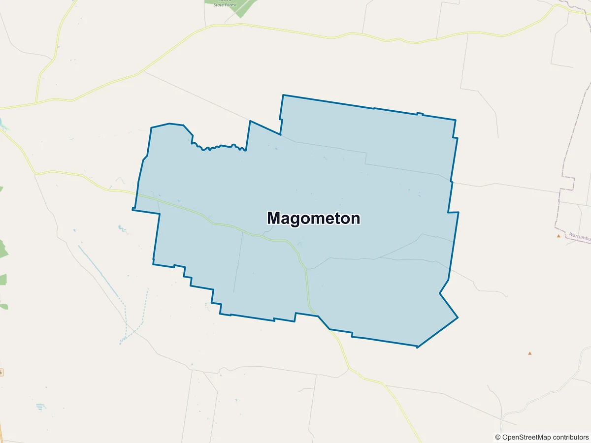 Map of Magometon, NSW, Australia