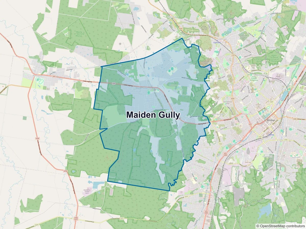 Map of Maiden Gully, VIC, Australia