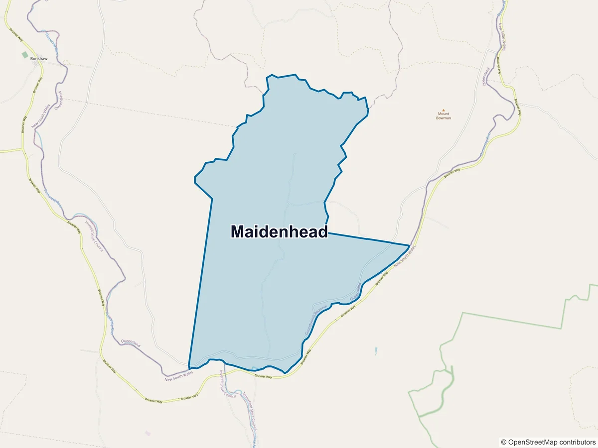 Map of Maidenhead, QLD, Australia