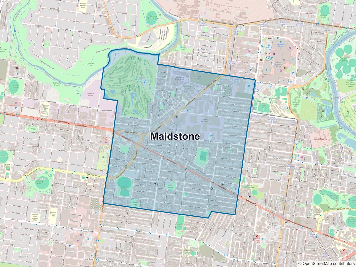 Map of Maidstone, VIC, Australia