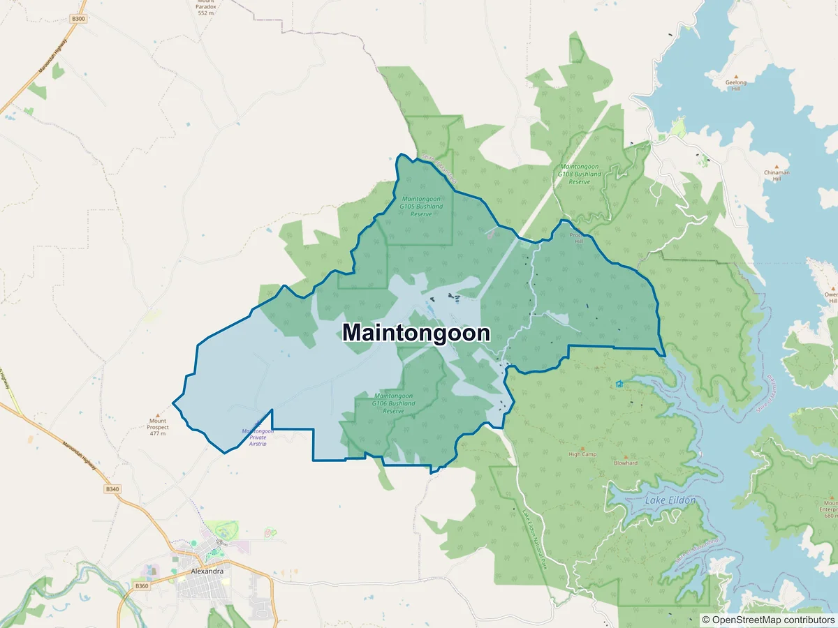 Map of Maintongoon, VIC, Australia