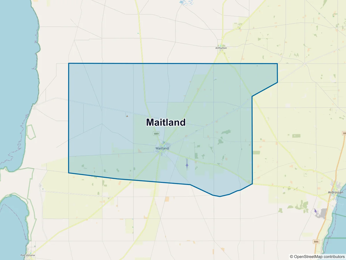 Map of Maitland, SA, Australia