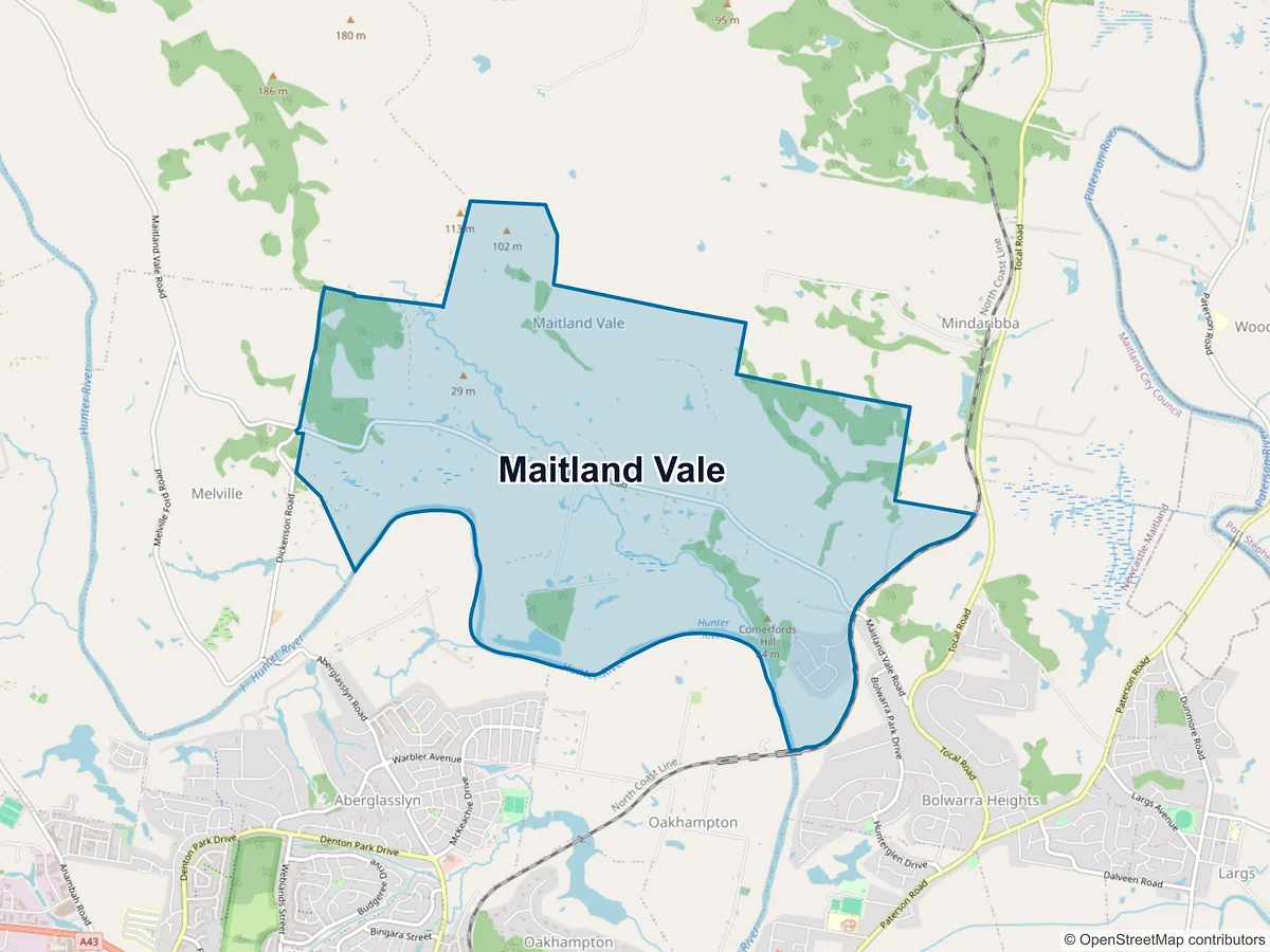 Map of Maitland Vale, NSW, Australia