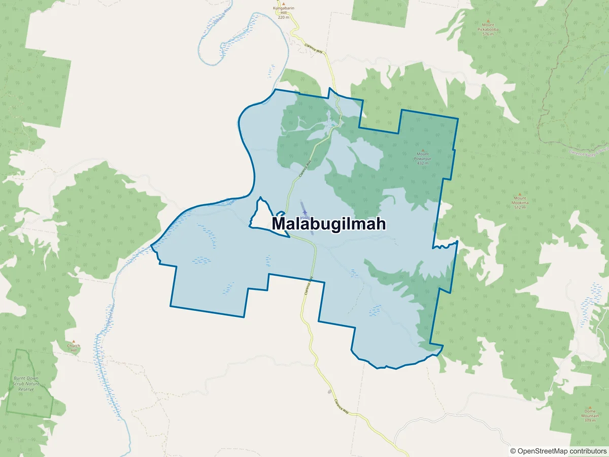 Map of Malabugilmah, NSW, Australia