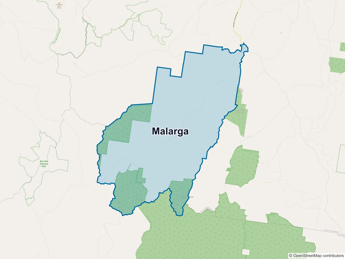 Map of Malarga, QLD, Australia