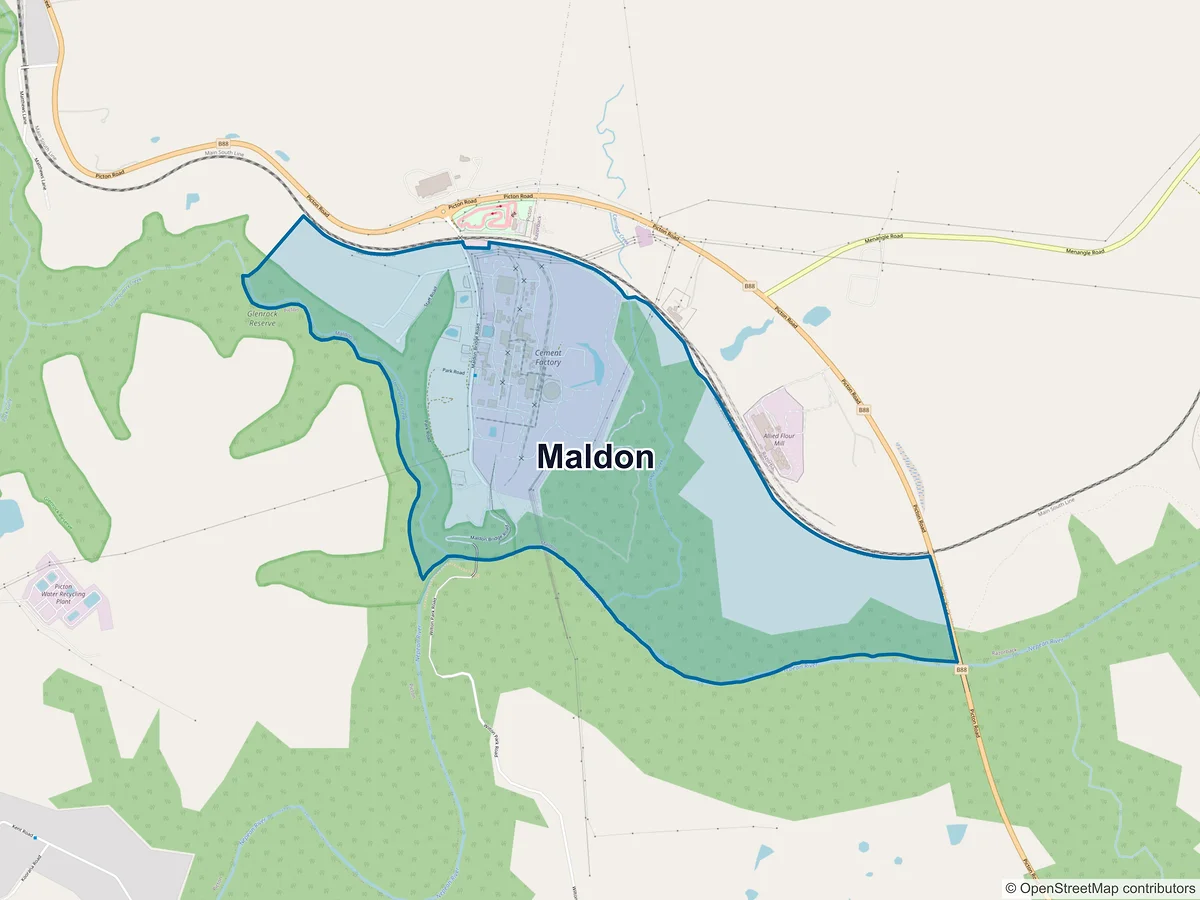 Map of Maldon, NSW, Australia