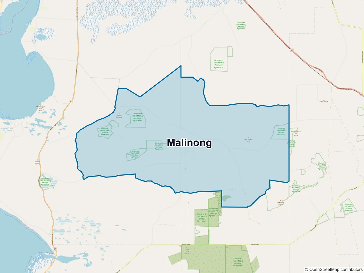 Map of Malinong, SA, Australia