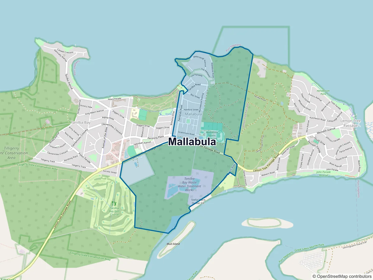 Map of Mallabula, NSW, Australia