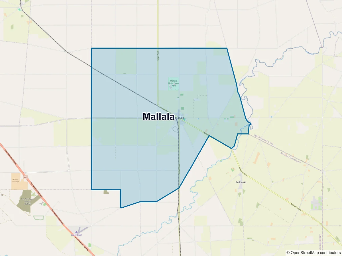 Map of Mallala, SA, Australia