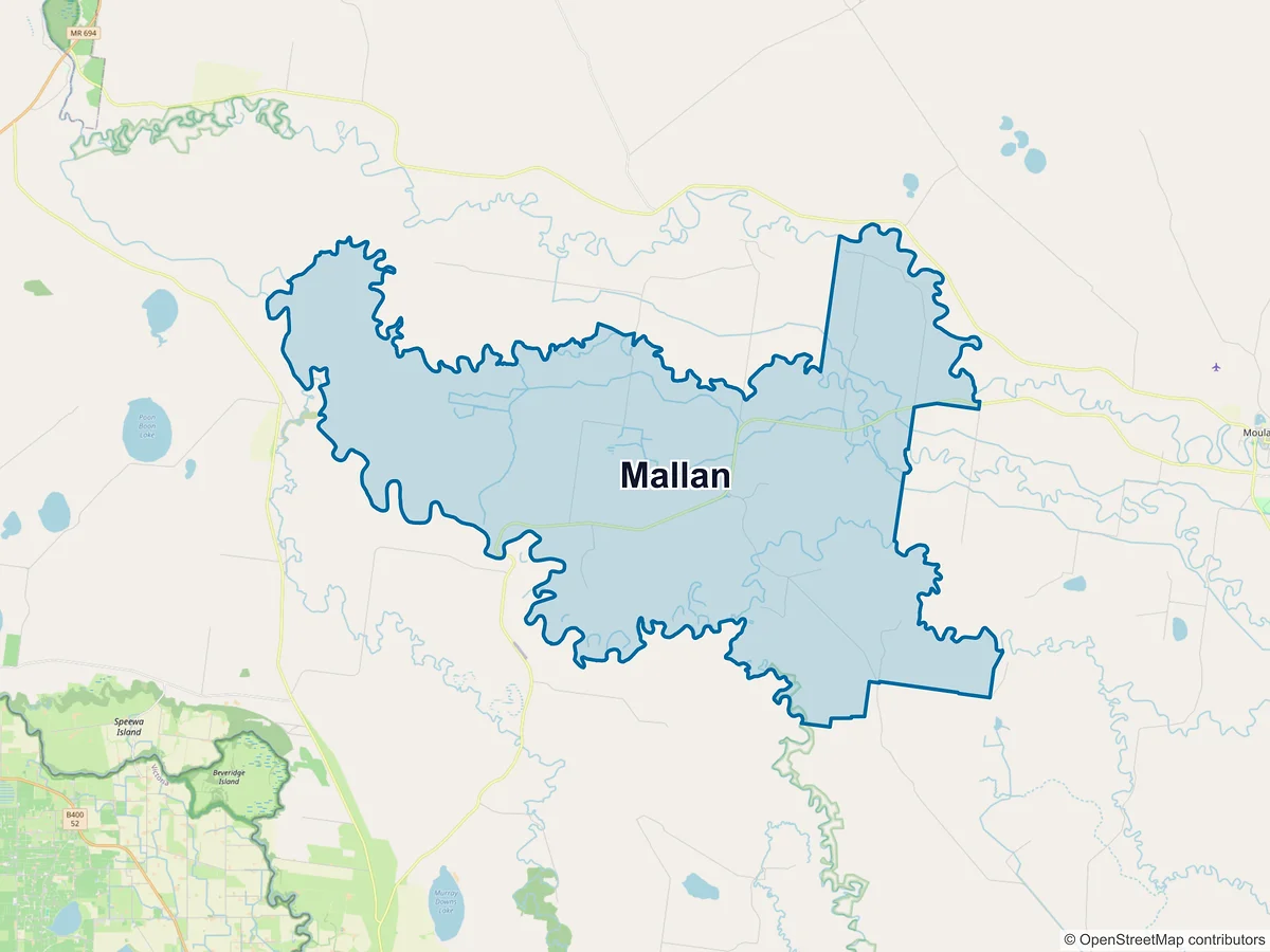 Map of Mallan, NSW, Australia
