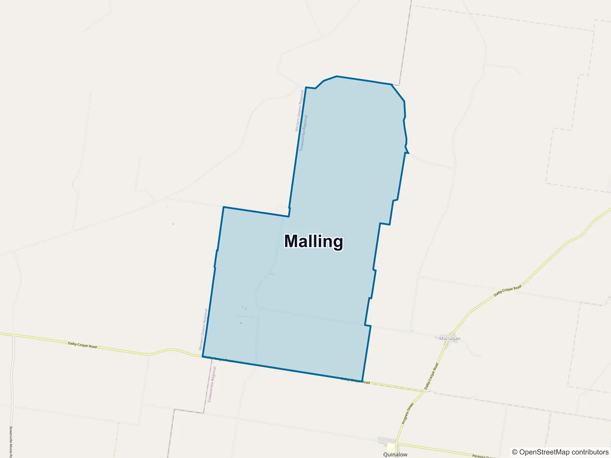 Map of Malling, QLD, Australia