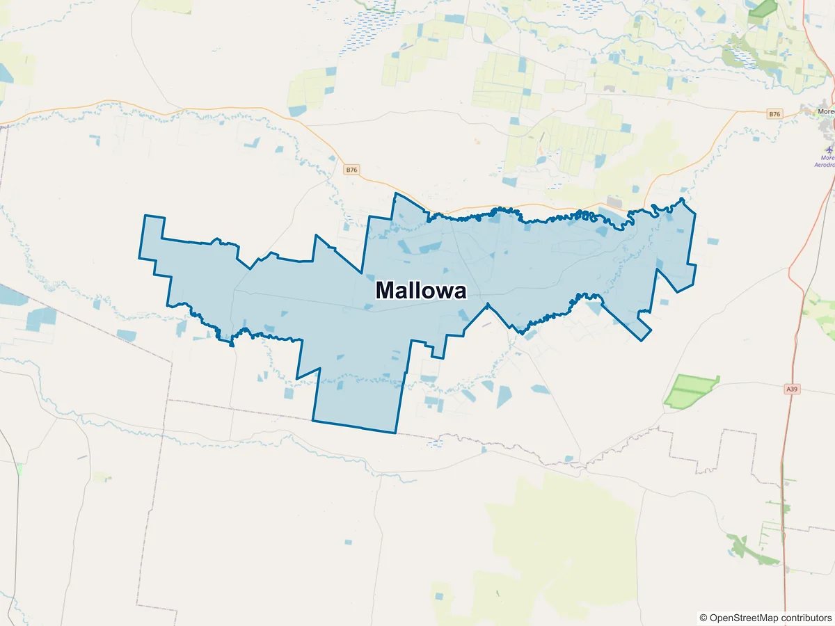 Map of Mallowa, NSW, Australia