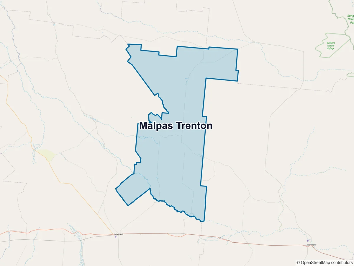 Map of Malpas-Trenton, QLD, Australia