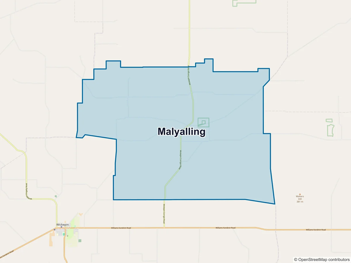 Map of Malyalling, WA, Australia