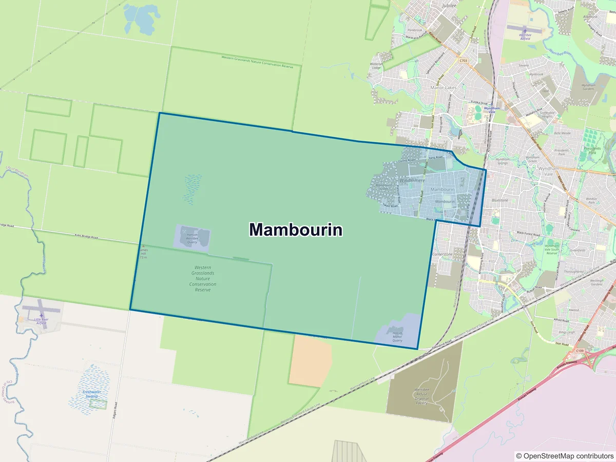 Map of Mambourin, VIC, Australia