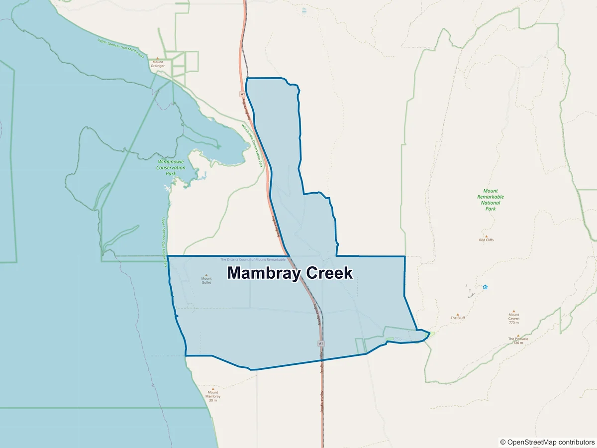 Map of Mambray Creek, SA, Australia