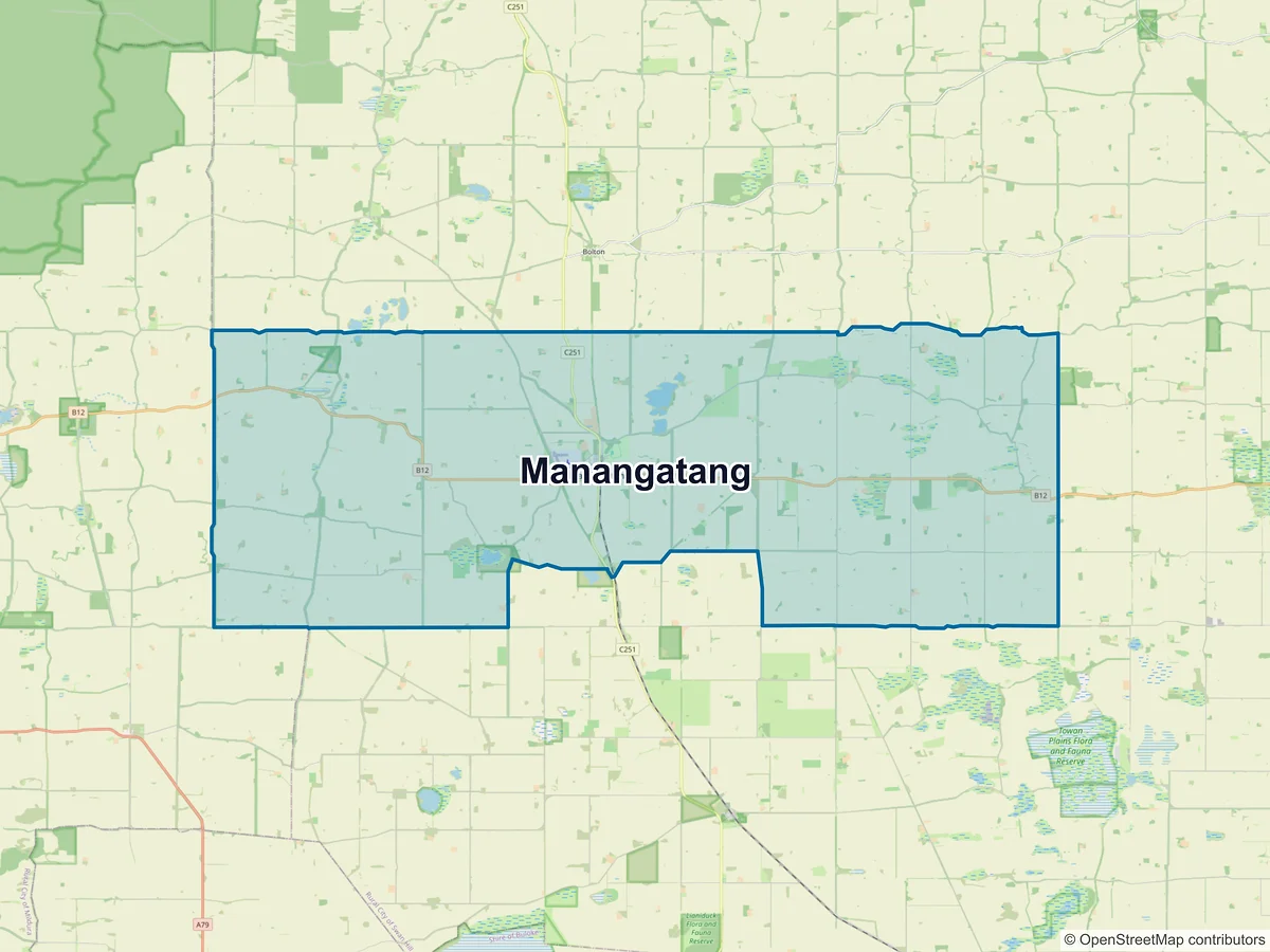 Map of Manangatang, VIC, Australia