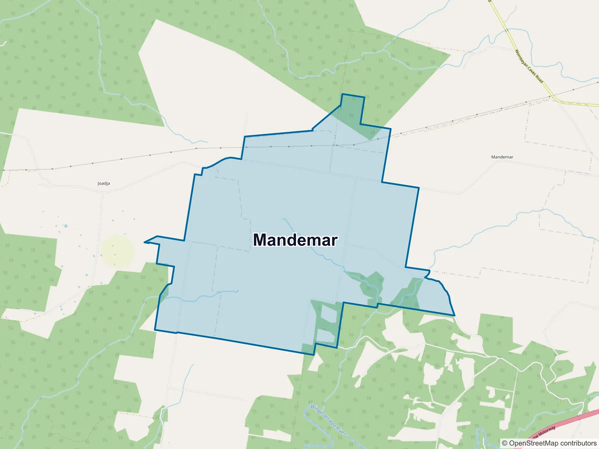 Map of Mandemar, NSW, Australia