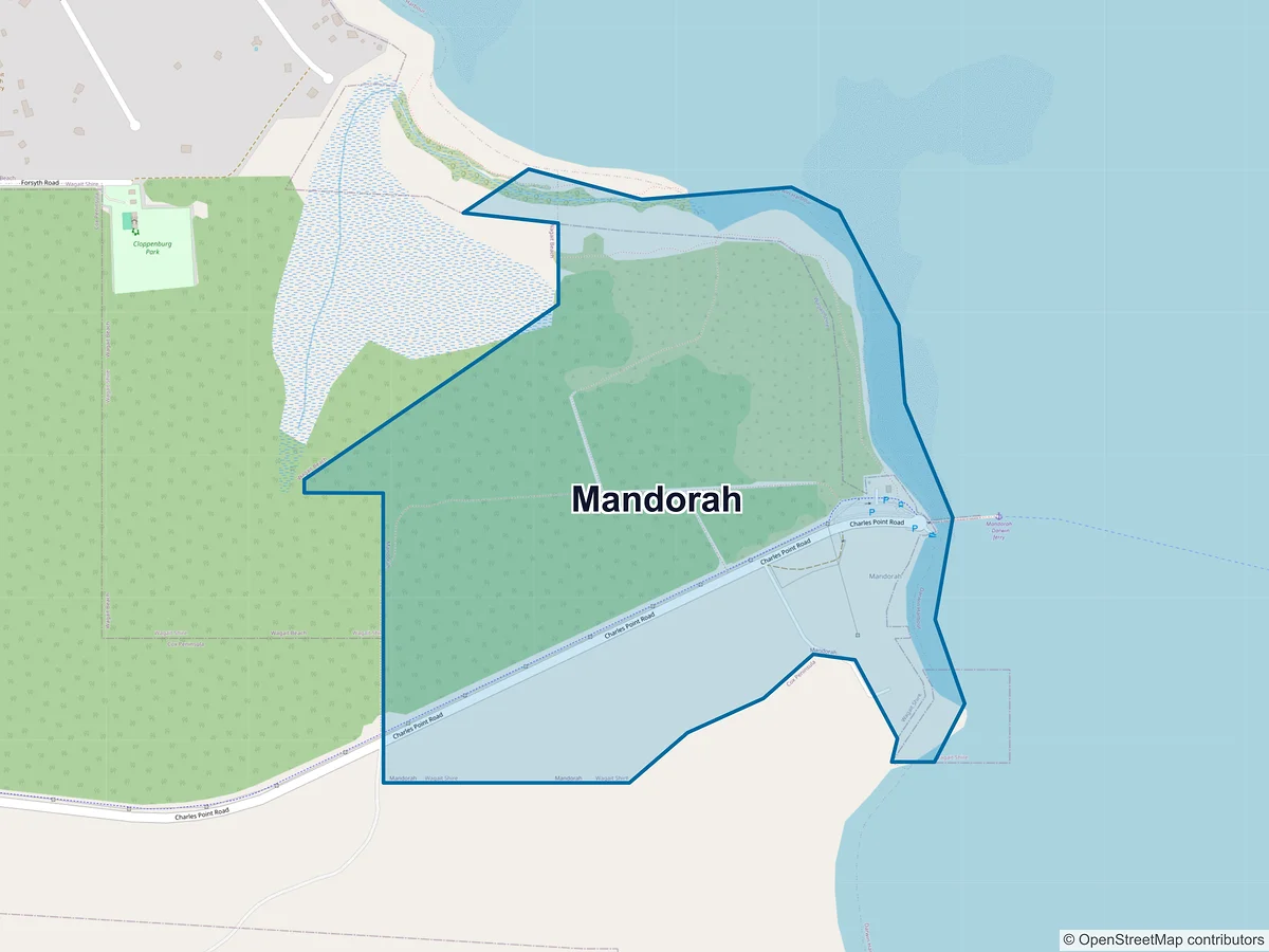 Map of Mandorah, NT, Australia