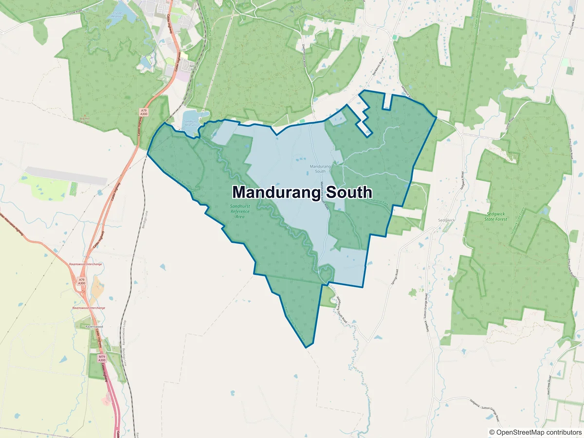 Map of Mandurang South, VIC, Australia