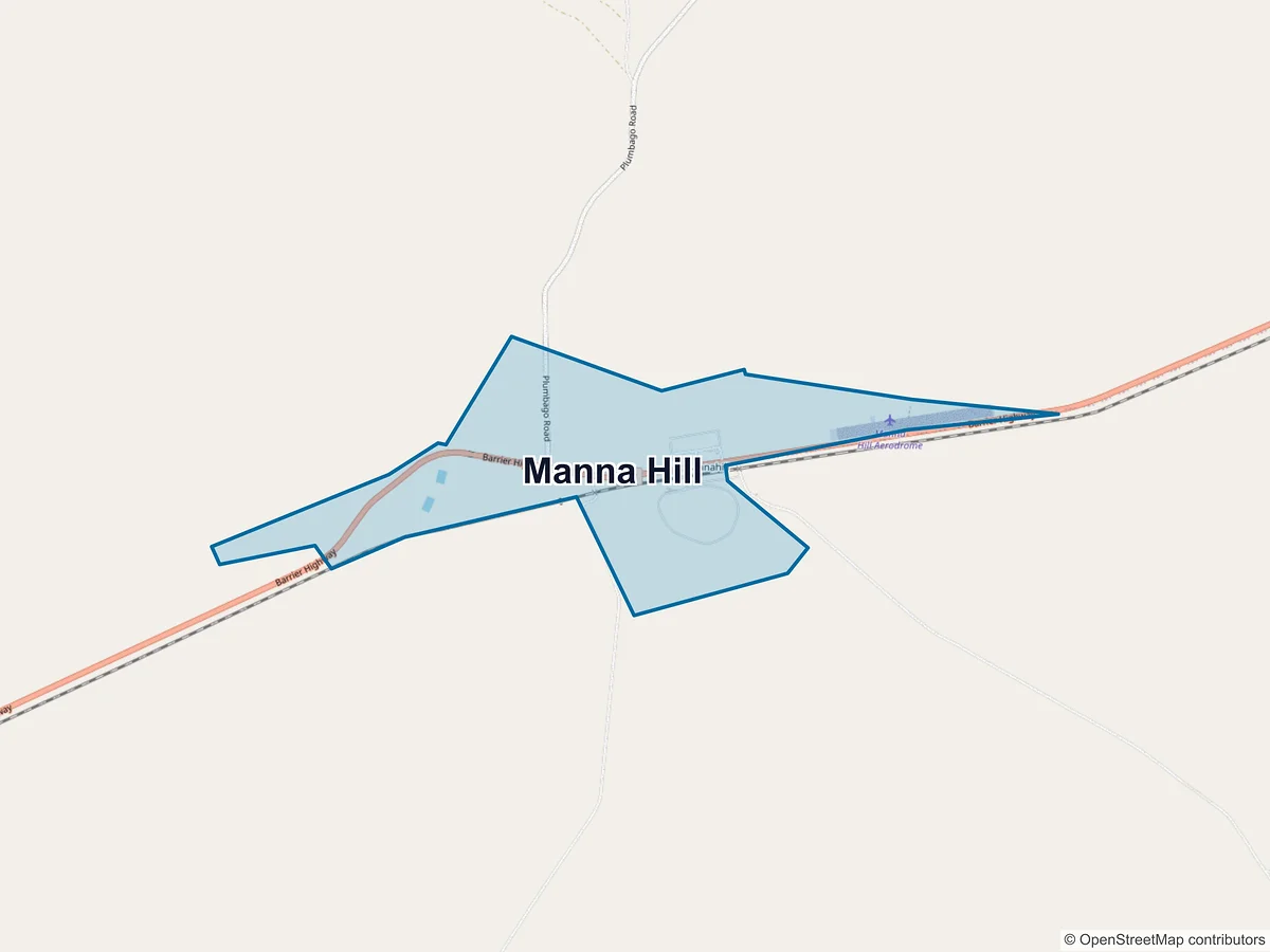Map of Manna Hill, SA, Australia