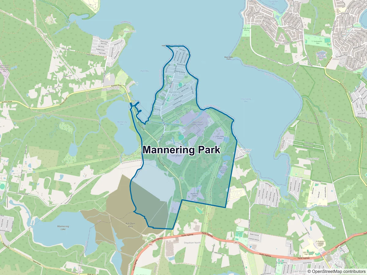 Map of Mannering Park, NSW, Australia