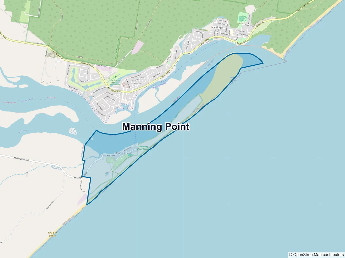 Map of Manning Point, NSW, Australia