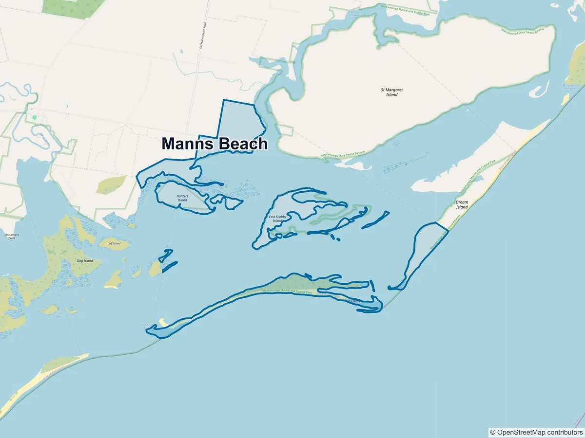 Map of Manns Beach, VIC, Australia