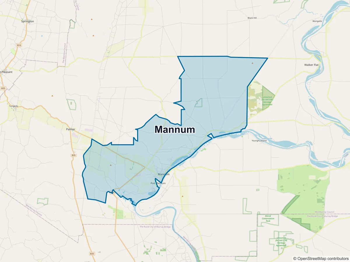 Map of Mannum, SA, Australia