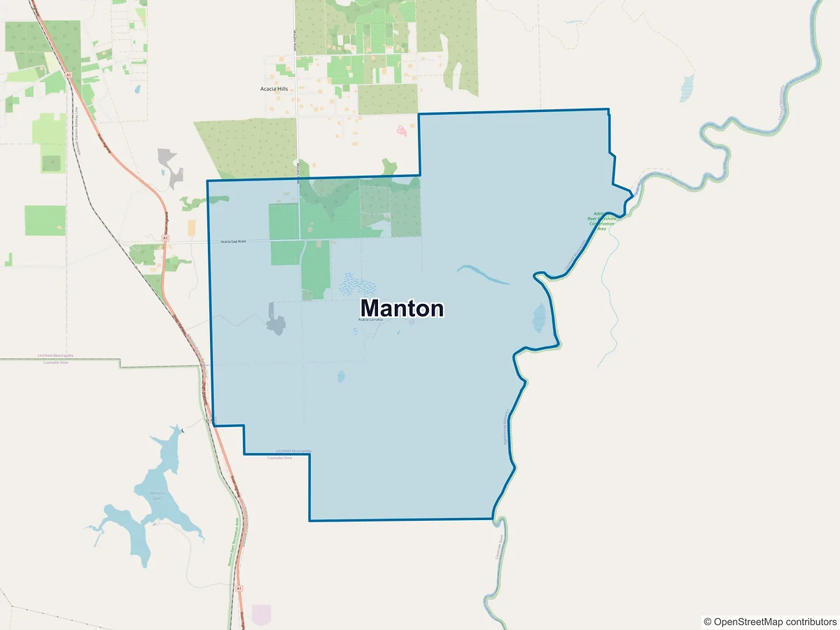 Map of Manton, NT, Australia