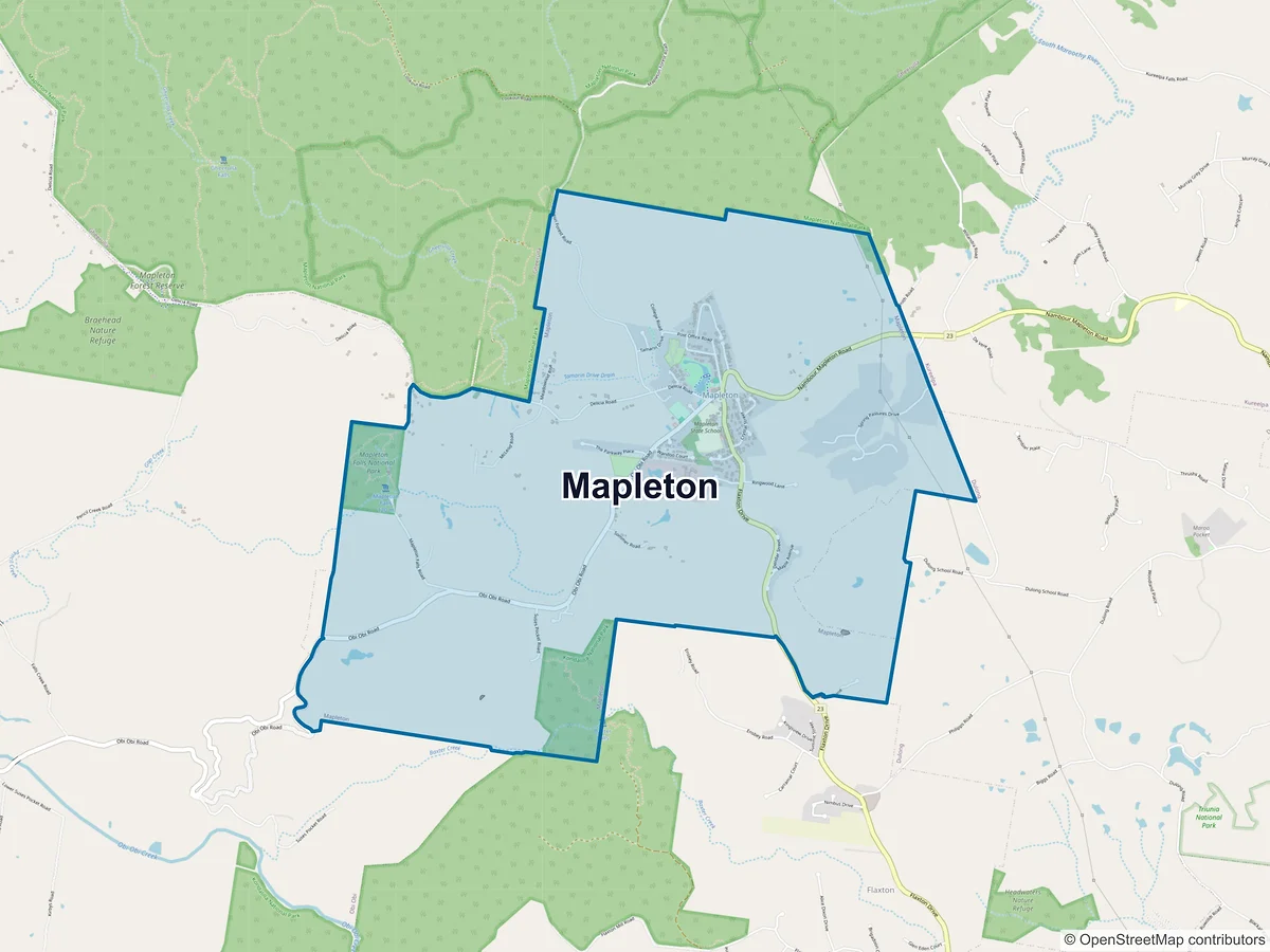 Map of Mapleton, QLD, Australia