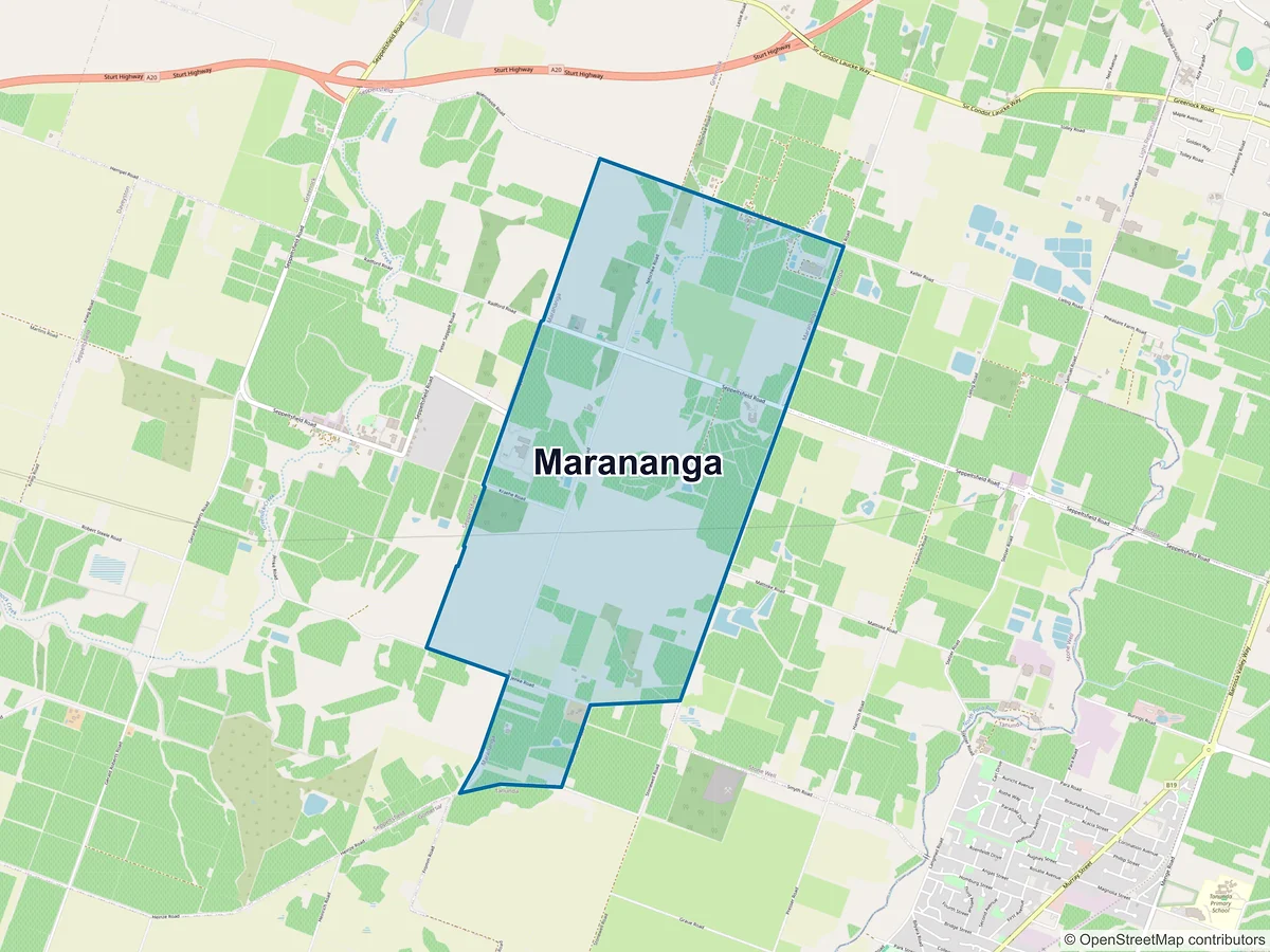 Map of Marananga, SA, Australia