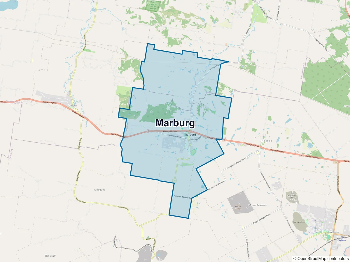 Map of Marburg, QLD, Australia