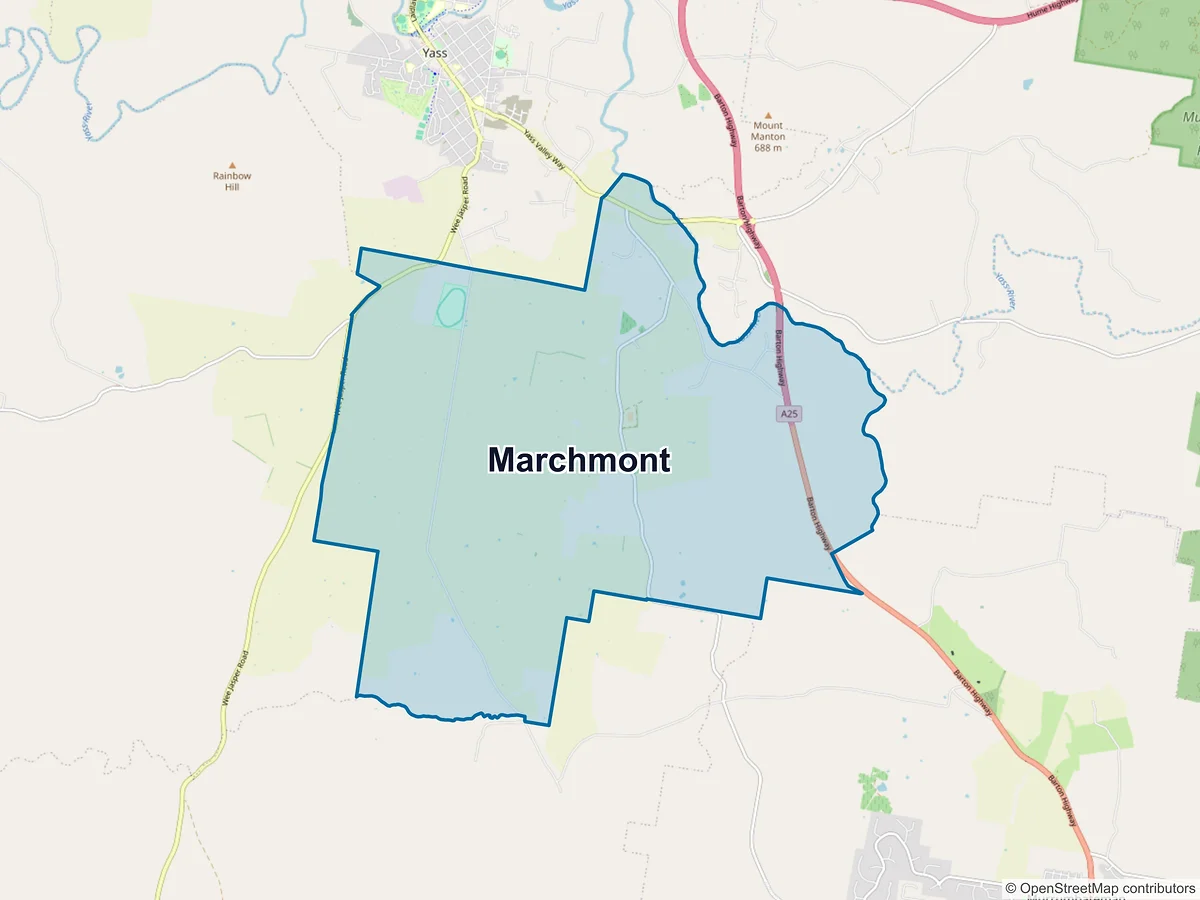 Map of Marchmont, NSW, Australia