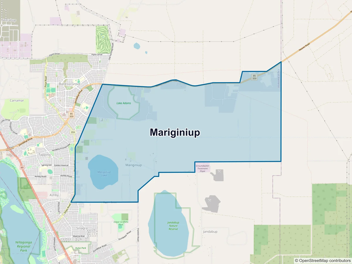 Map of Mariginiup, WA, Australia