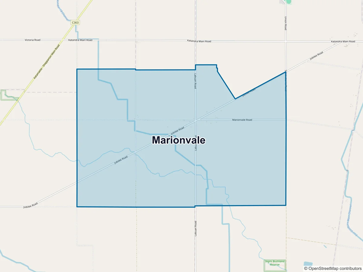 Map of Marionvale, VIC, Australia
