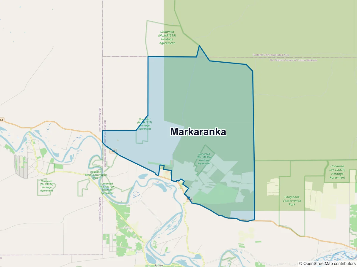 Map of Markaranka, SA, Australia