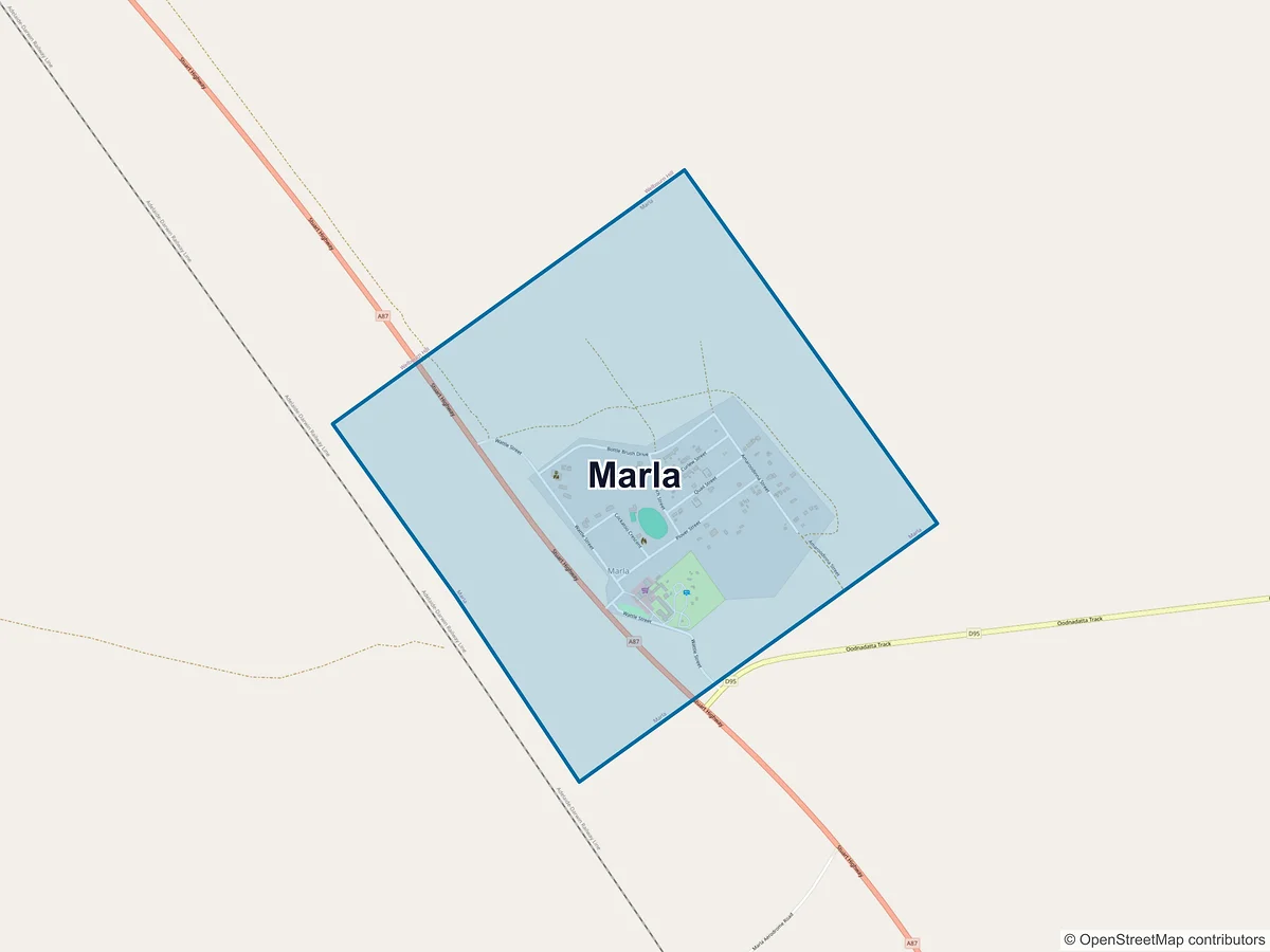 Map of Marla, SA, Australia
