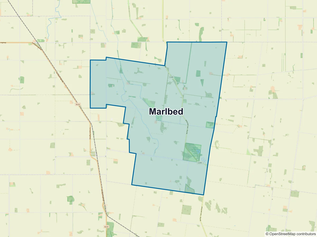 Map of Marlbed, VIC, Australia