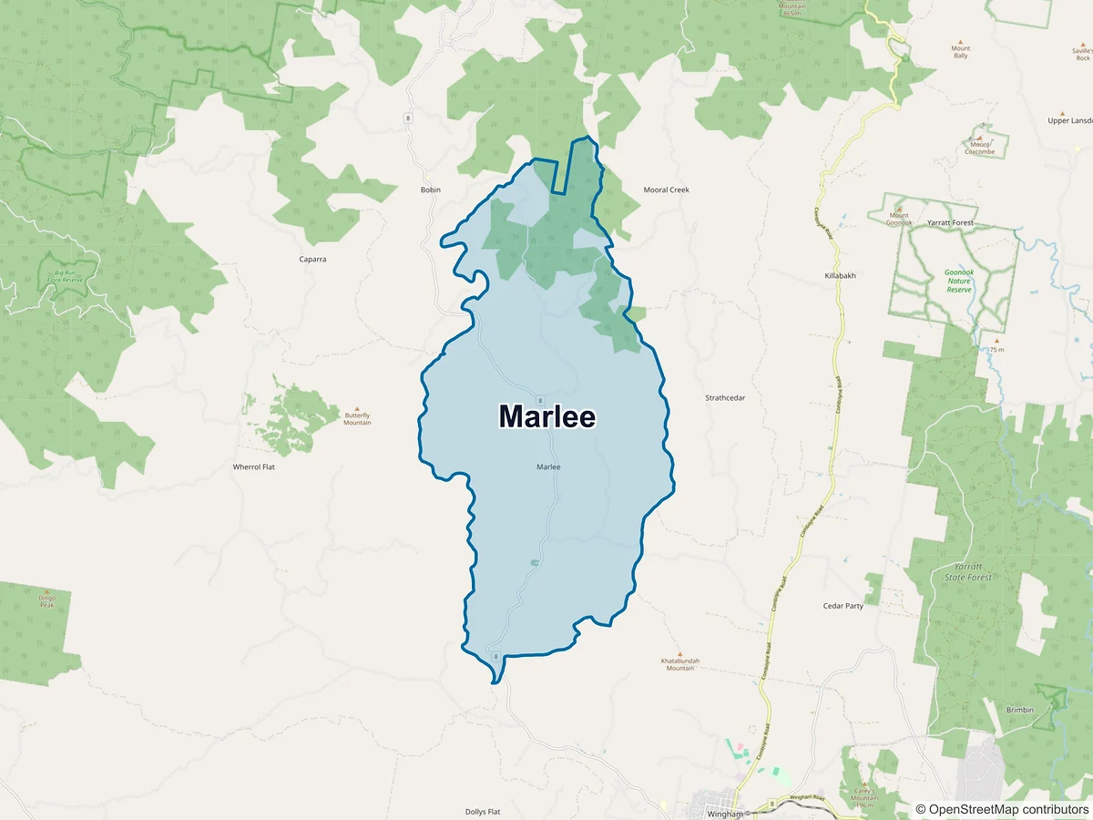 Map of Marlee, NSW, Australia
