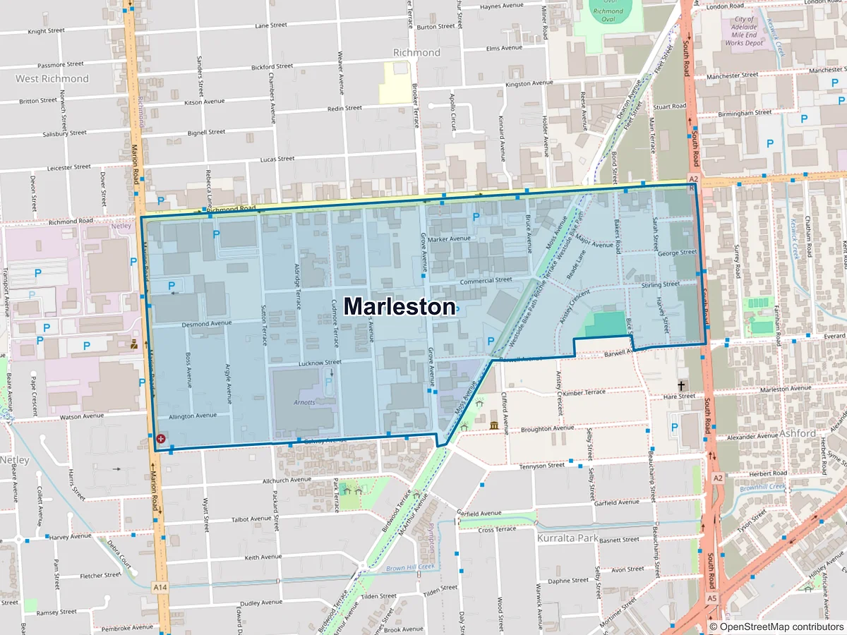 Map of Marleston, SA, Australia